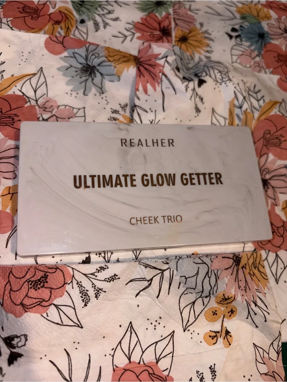 RealHer Ultimate Glow Getter Cheek Trio - White Marble with Gold Lettering